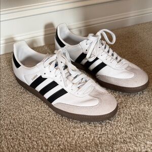 Adidas Womens Samba White and Black Sneakers